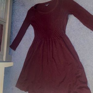 American Eagle Burgundy Sweater Dress